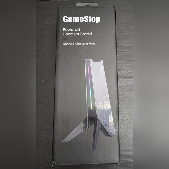 Powered Headset Stand w/ USB charging Ports & Light Bar NEW & SEALED - Picture 1 of 3
